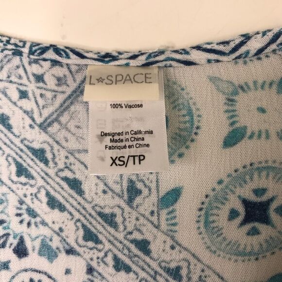 L*Space Aubry Romper Patchwork Boho Blue Size XS - Picture 4 of 11